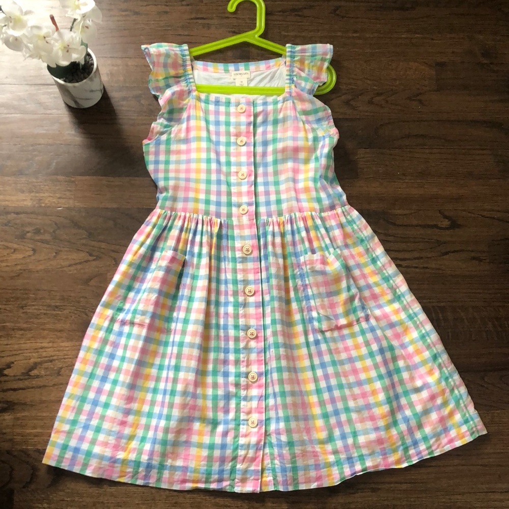 Crewcuts Girls Checkered Cotton Dress